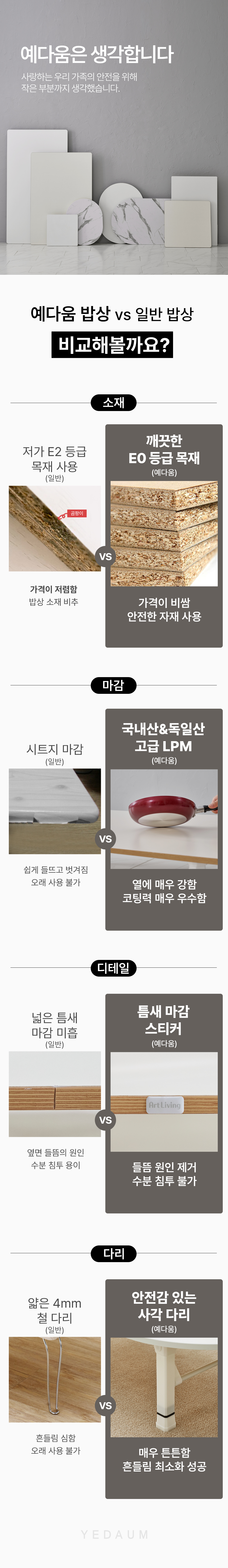 예다움 접이식 대형 밥상 집들이용상 제사 교자상 1500x800 상세 이미지 4