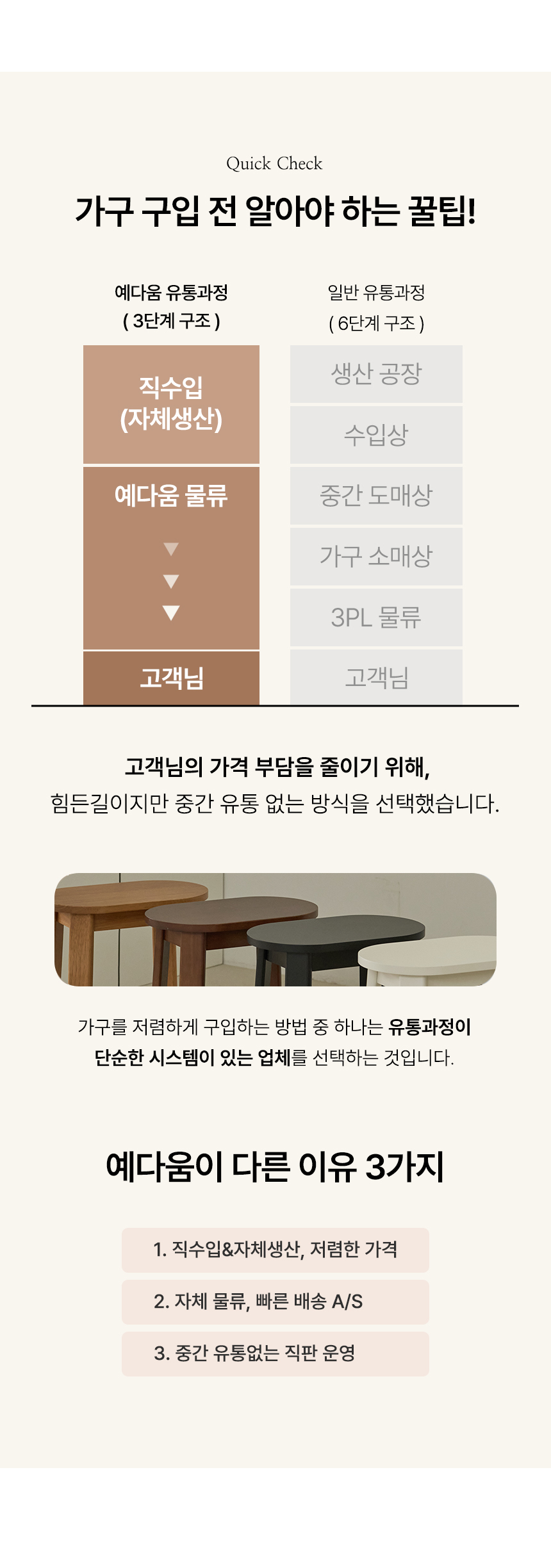 예다움 헨리 라운드 원목 디자인 인테리어 스툴 카페 상세 이미지 11